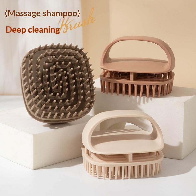 Scalp Massage Shampoo Brush 1P - Hair Care Dandruff ulasan dan harga