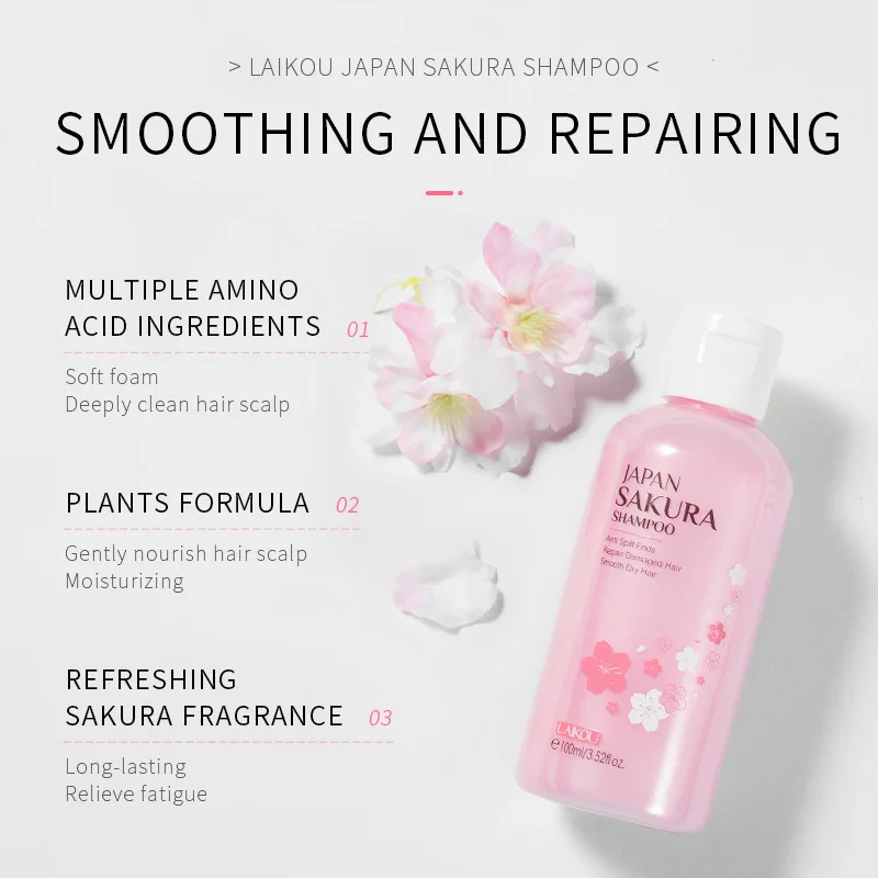 LAIKOU Japan Sakura  Shampoo R - Hair Care Dandruff ulasan dan harga